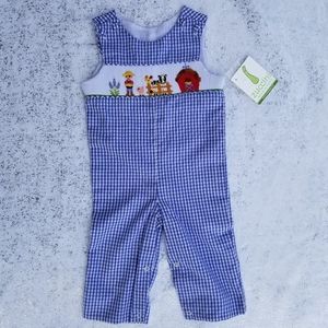 Zucchini Check Farm Smocked Longall